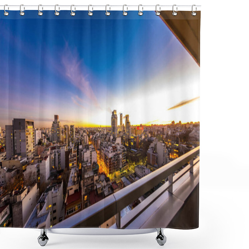 Personality  Buenos Aires Panorama At Dusk Shower Curtains