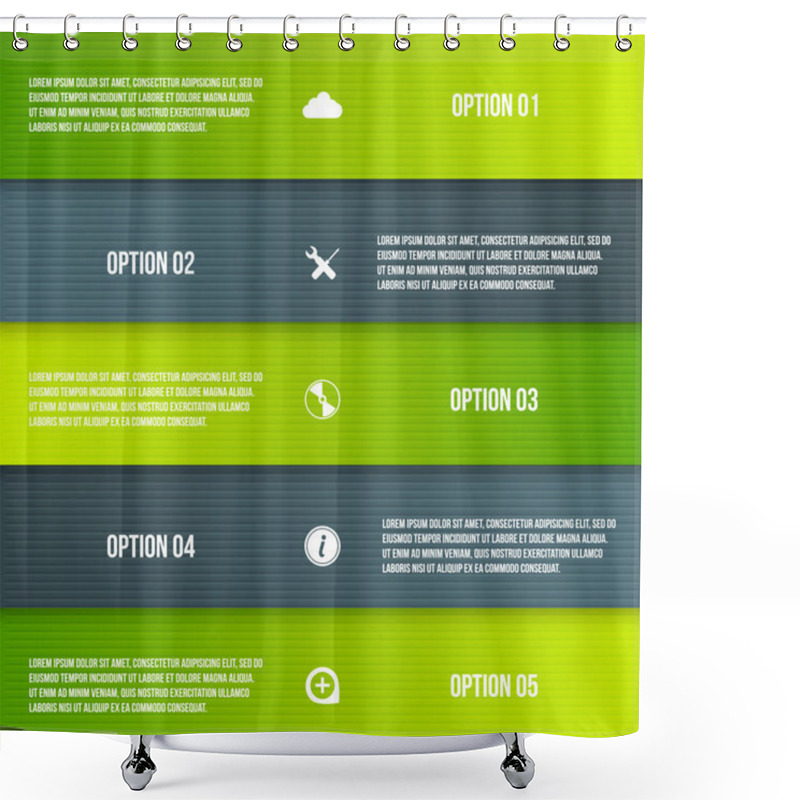 Personality  Steps Process Arrows. Vector Illustration Shower Curtains