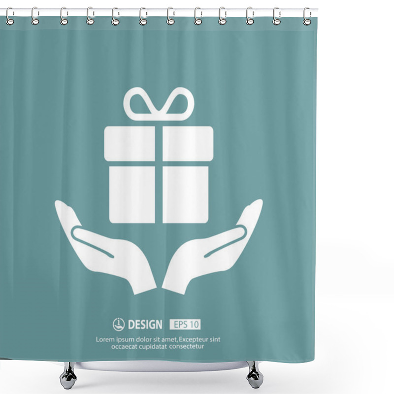 Personality  Pictograph Of Gift Box Shower Curtains