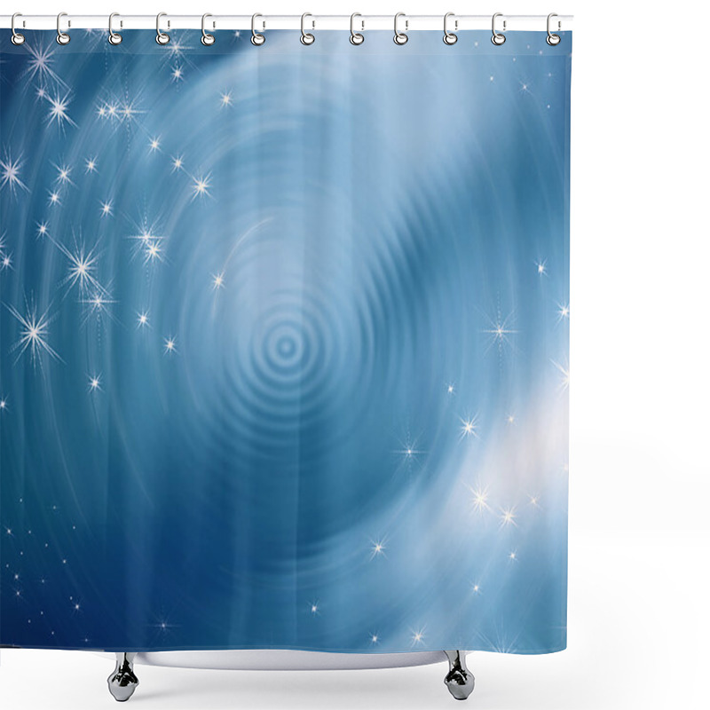 Personality  Blue Whirlpool Shower Curtains