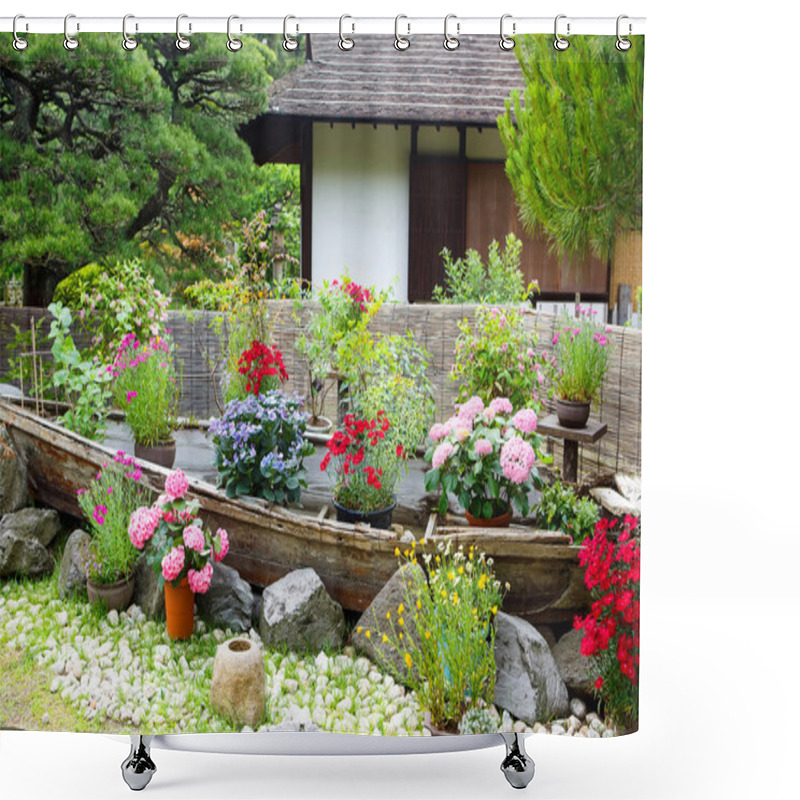 Personality  Japanese Style Garden In Hiroshima, Japan Shower Curtains