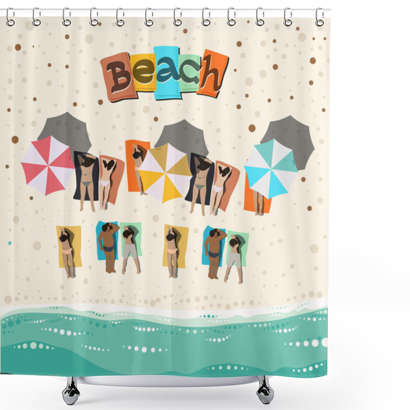 Personality  Summer Beach Shower Curtains