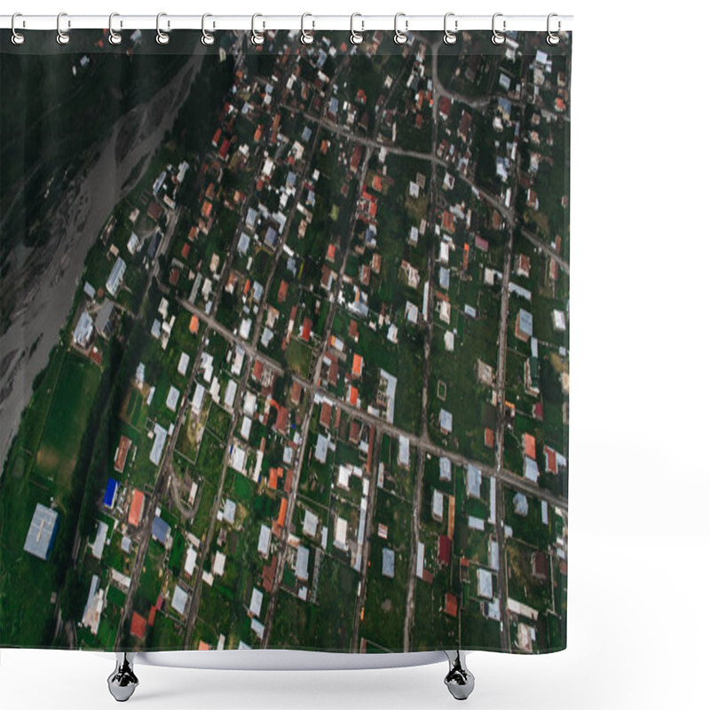 Personality  City In Mountains Shower Curtains