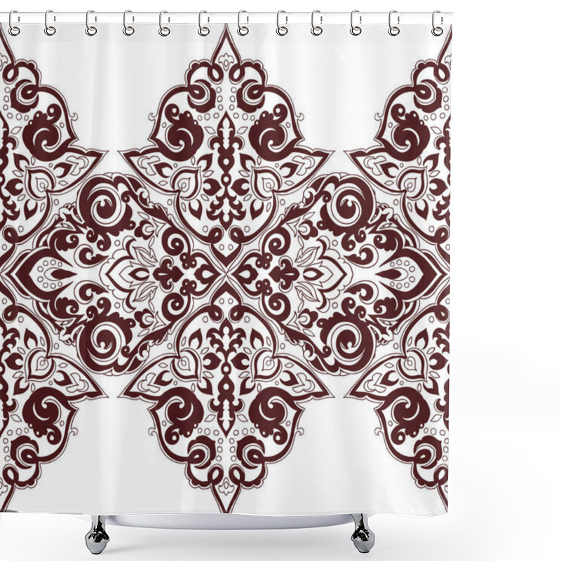 Personality  Seamless Monochrome Ornate Pattern Shower Curtains