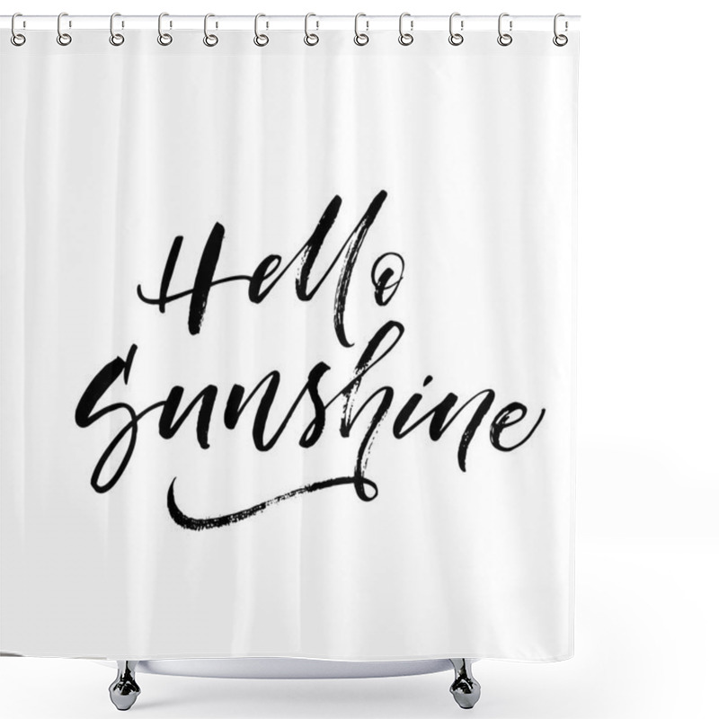 Personality  Hello Sunshine Card. Shower Curtains