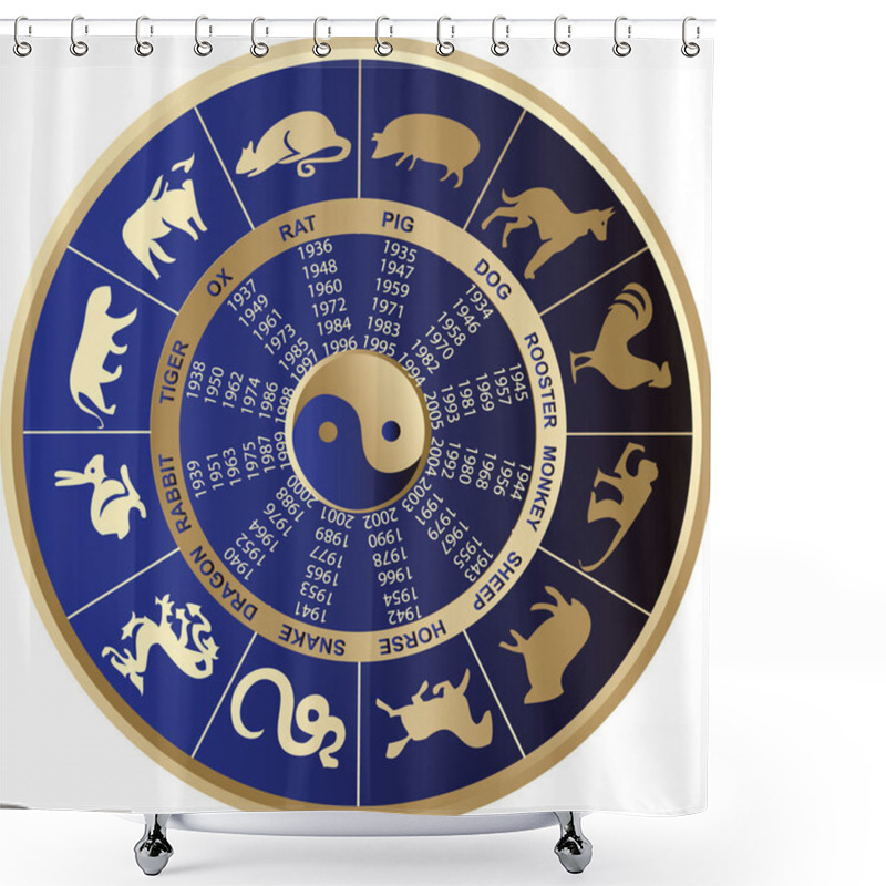 Personality  Chinese Horoscope Shower Curtains