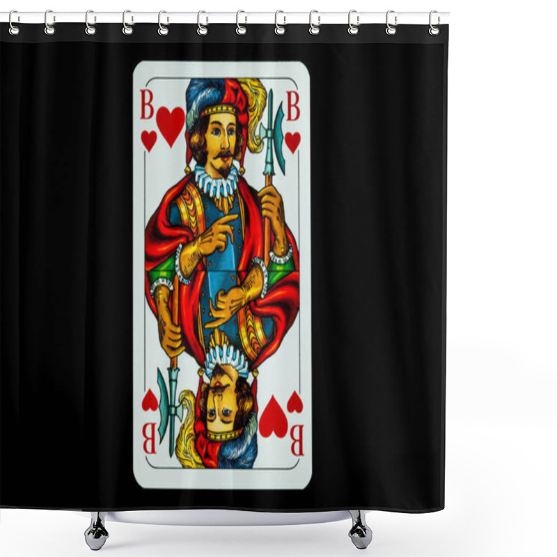 Personality  Playing Cards Closeup, Poker Background  Shower Curtains