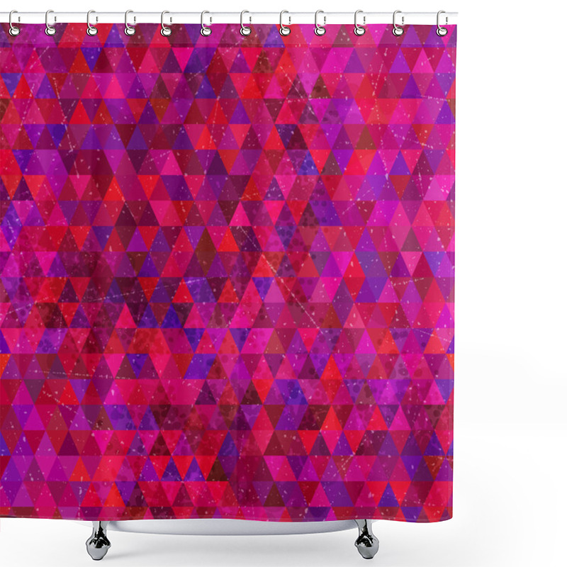 Personality  Retro Triangles Seamless Pattern Shower Curtains