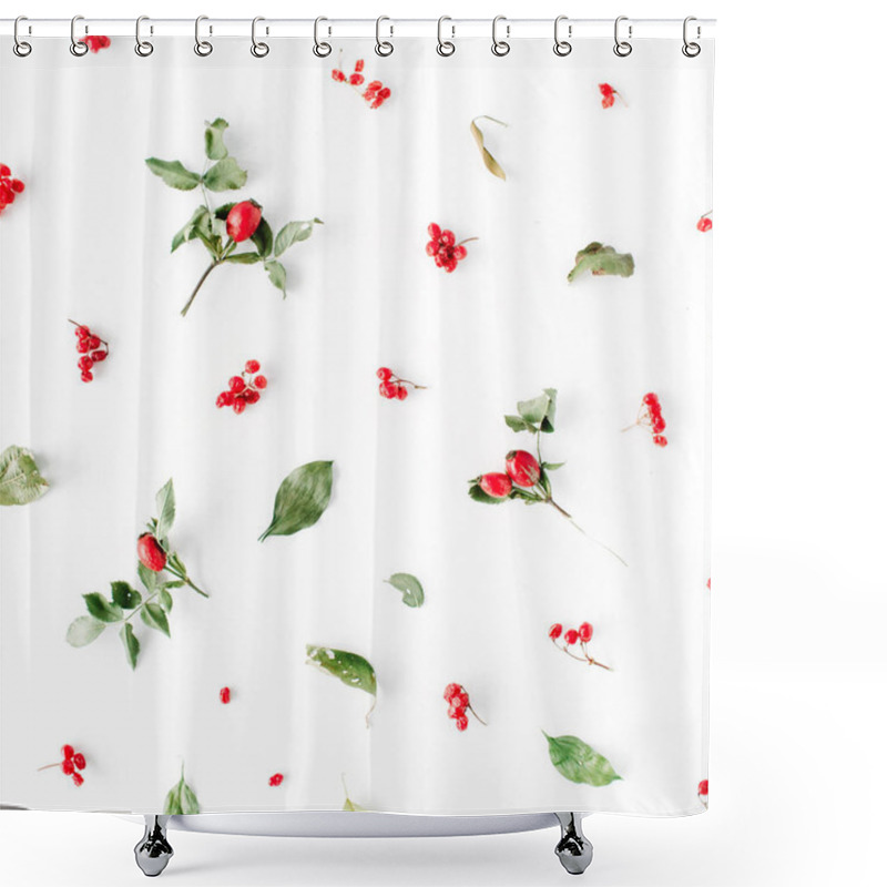 Personality  Trendy Minimal Floral Composition Shower Curtains