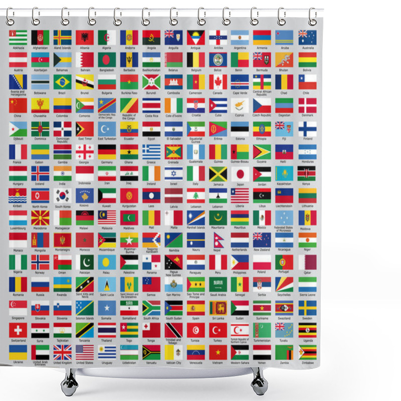 Personality  Official Country Flags Shower Curtains