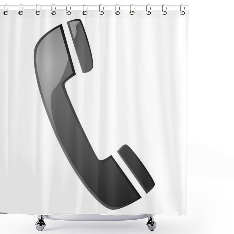 Personality  Phone Icon Shower Curtains