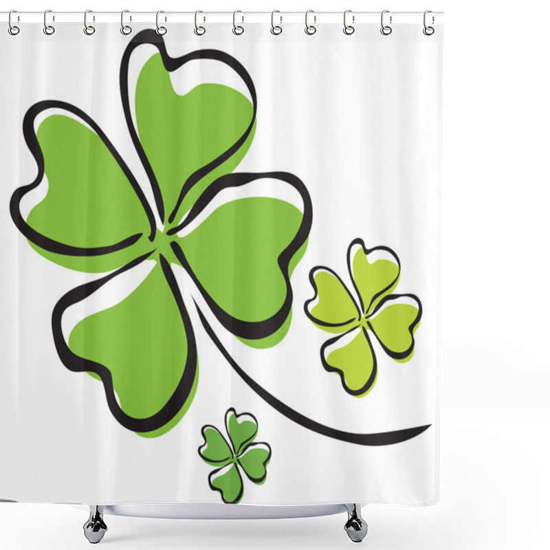 Personality  Lucky Clovers Shower Curtains