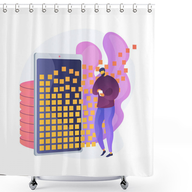 Personality  Big Data Applications Abstract Concept Vector Illustration. Shower Curtains