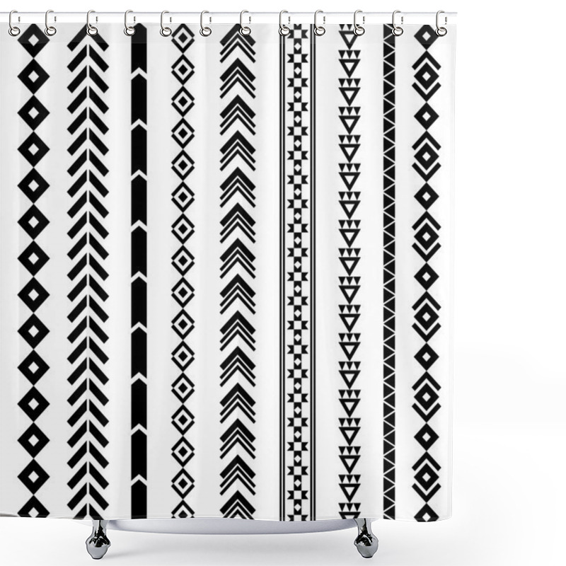 Personality  Tribal Geometric Gold Pattern. Shower Curtains