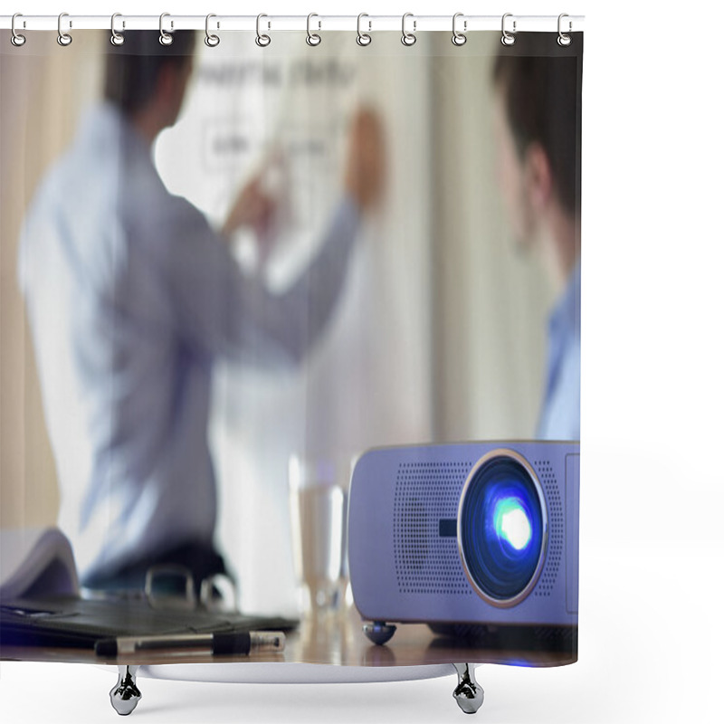 Personality  Presentation With Lcd Projector Shower Curtains