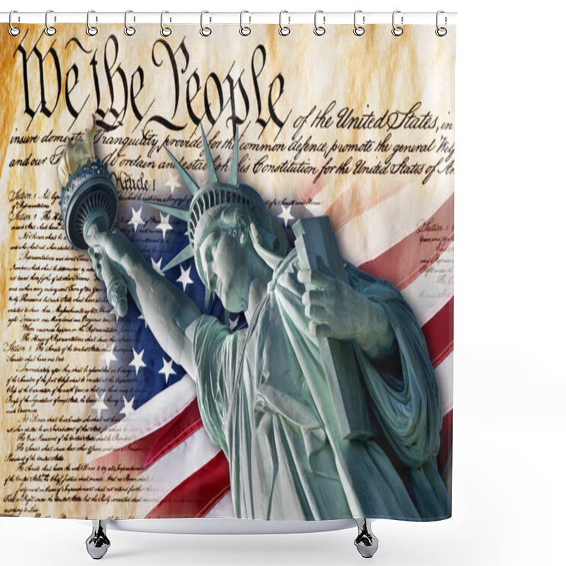 Personality  Statue Of Liberty. Shower Curtains