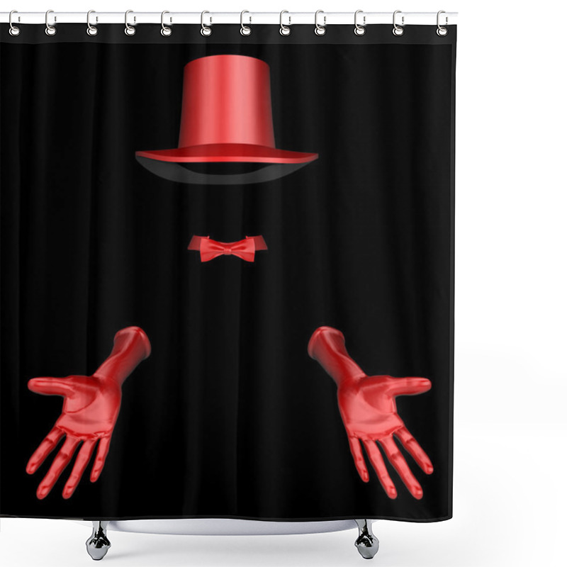 Personality  Magician Hat And Gloves Shower Curtains