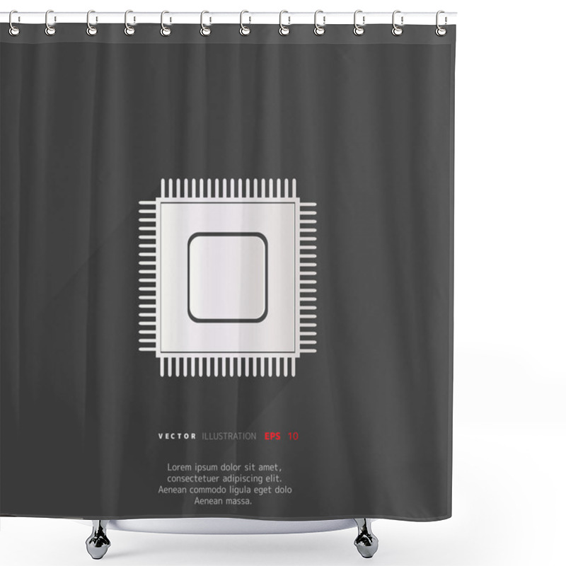 Personality  Microchip Web Icon Shower Curtains