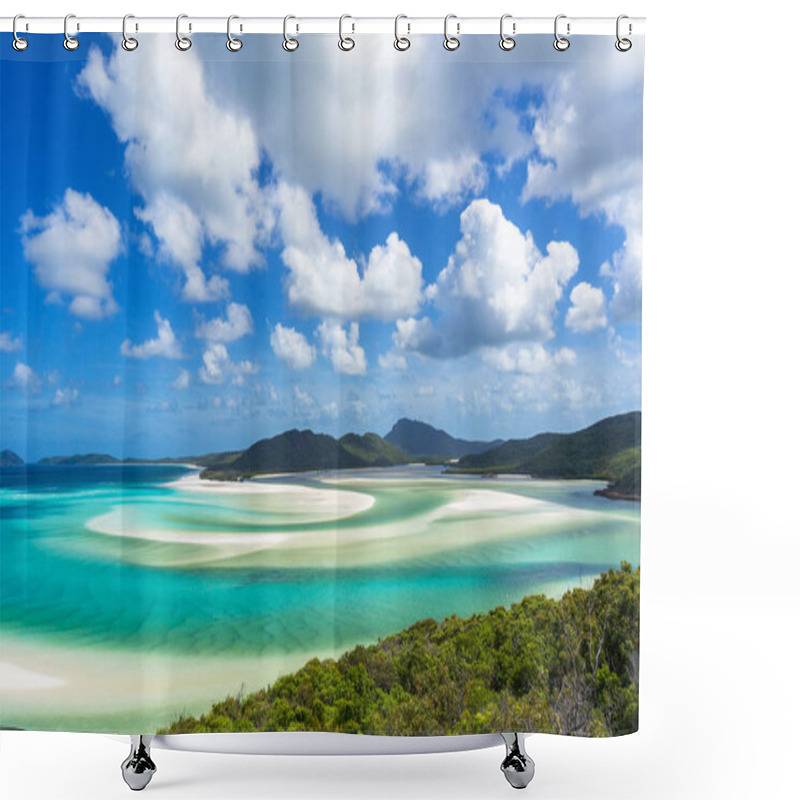 Personality  Tropical Beach Paradise Background Of Turquoise Blue Water And B Shower Curtains