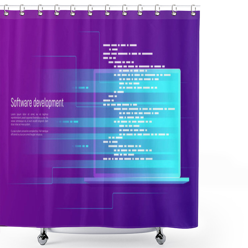 Personality  Software Development, Programming, Coding Vector Concept. Shower Curtains