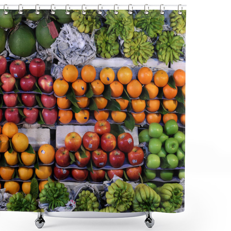 Personality  Fruit Shop, Agriculture Product At Farmer Marke Shower Curtains