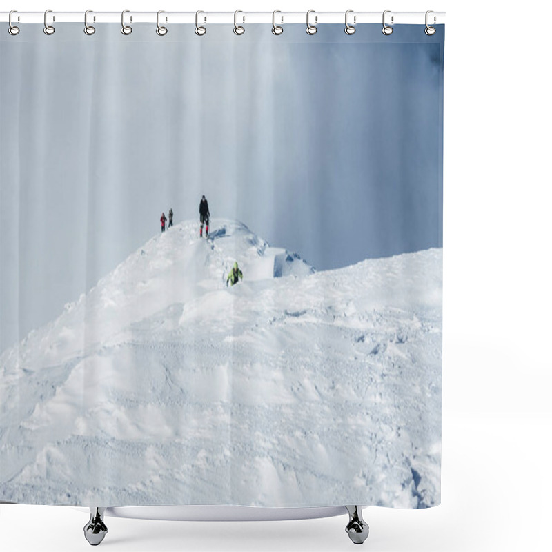 Personality  Team Of Climbers Shower Curtains