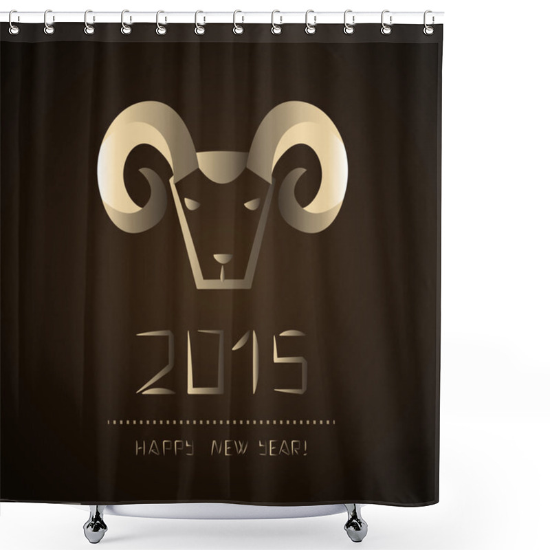 Personality  Chinese New Year Of The Goat 2015 Shower Curtains