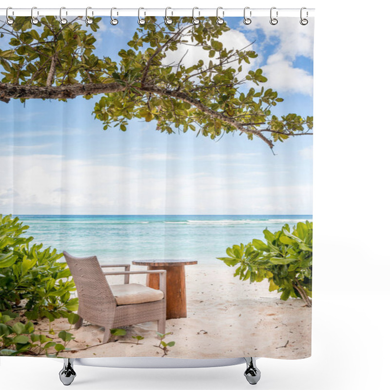 Personality  Paradise View On Indian Ocean, Seychelles Shower Curtains