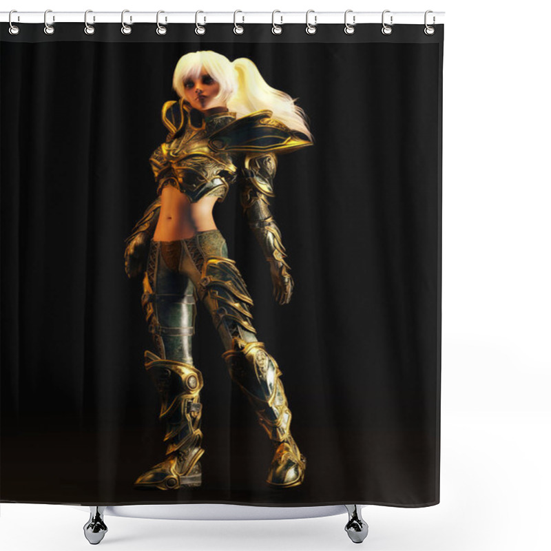 Personality  3D Illustration Of A Fantasy Woman Shower Curtains