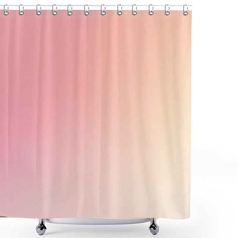 Personality  Soft Pink And Peach Gradient Minimalist Background Shower Curtains