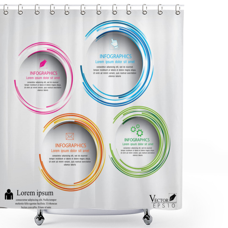 Personality  Modern Circle Vector Illustration. Can Be Used For Workflow Layo Shower Curtains