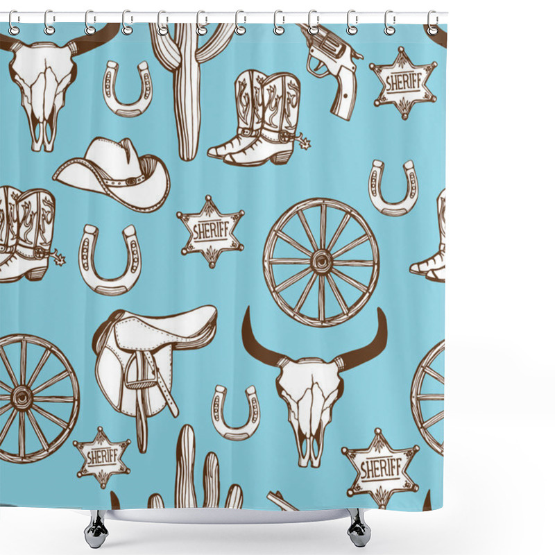 Personality  Wild West Western Pattern Shower Curtains