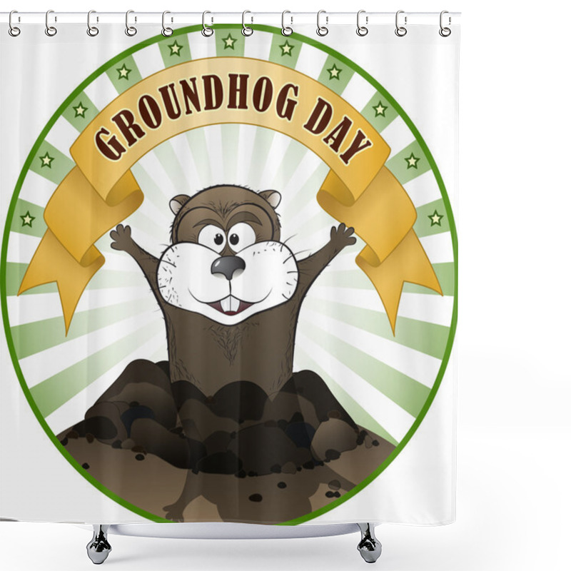 Personality  Groundhog Day Shower Curtains