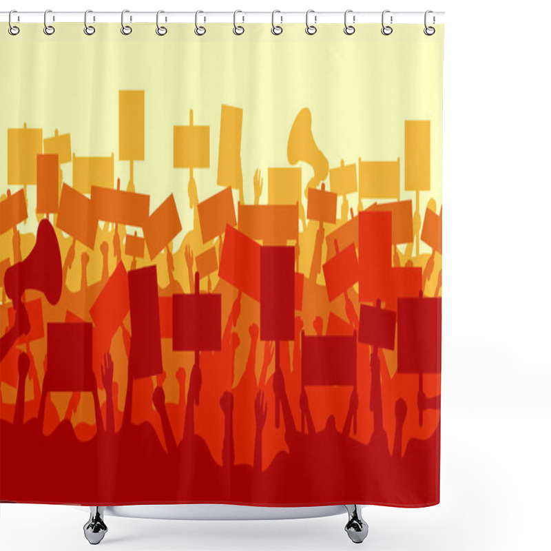 Personality  People Holding Protests Banners Shower Curtains