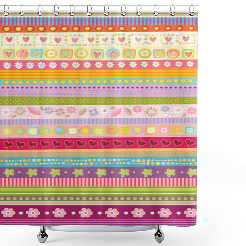 Personality  Stripe Pattern Vector Wallpaper Shower Curtains