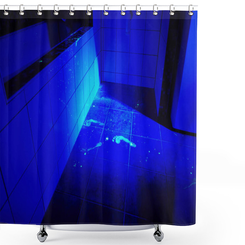 Personality  Crime Scene Under UV Light  Shower Curtains