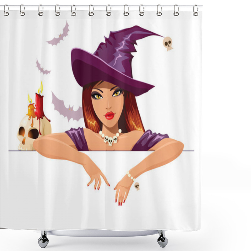 Personality  Sexy Halloween Witch Shower Curtains