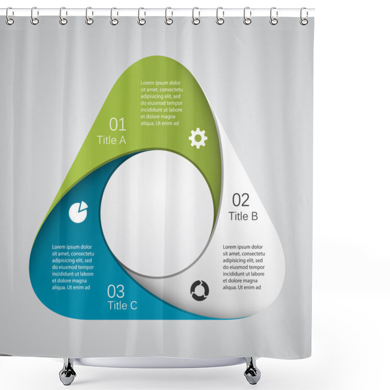 Personality  Modern Vector Info Graphic For Business Project Shower Curtains