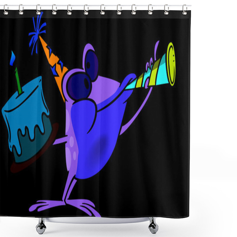 Personality  Cartoon Party Frog Shower Curtains