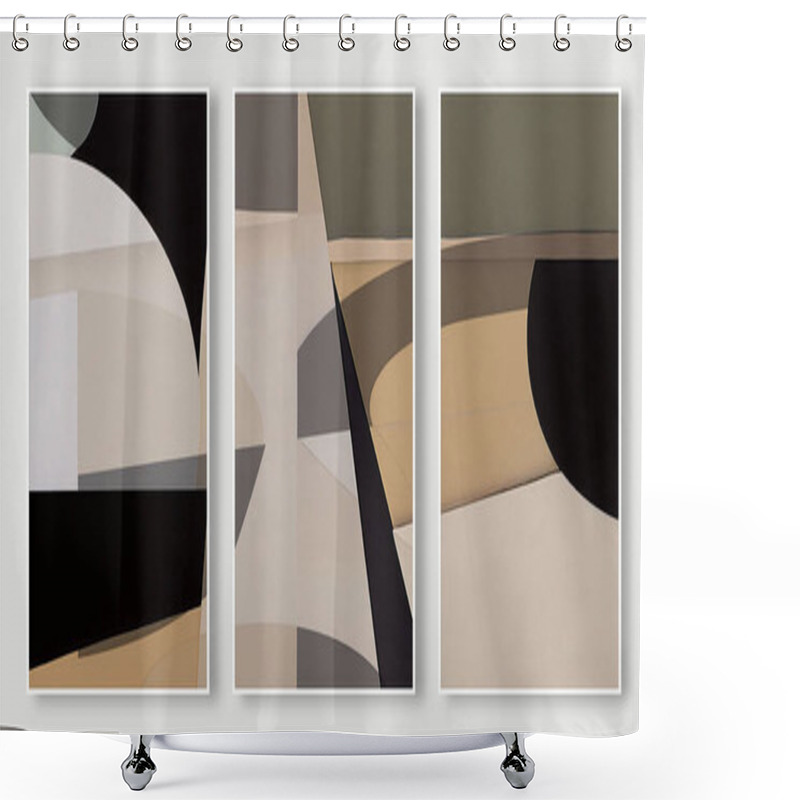 Personality  Abstract Background With Geometric Pattern Shower Curtains