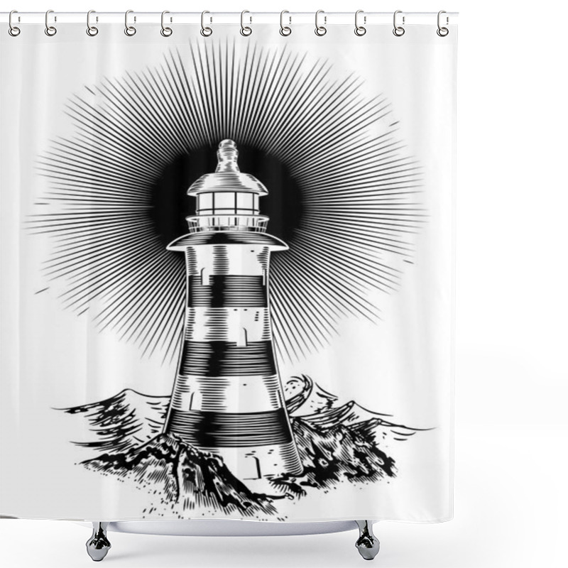 Personality  Light House Shower Curtains