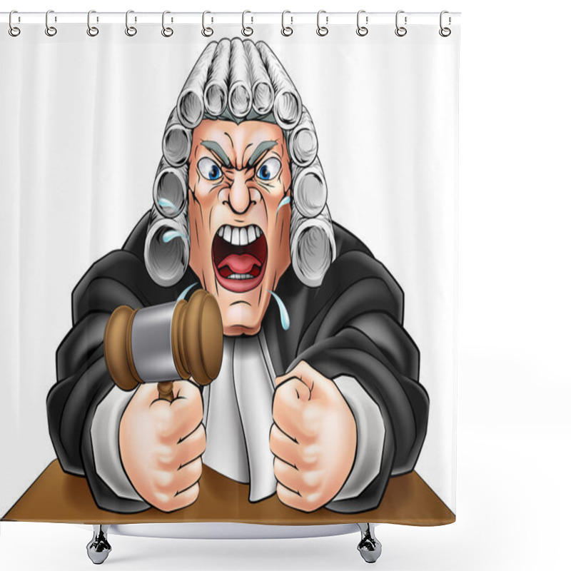 Personality  Angry Judge With Gavel Shower Curtains