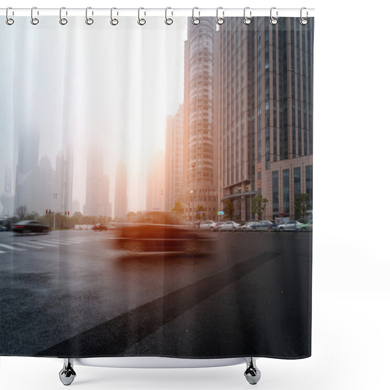 Personality  The City's Streets And Car Shower Curtains