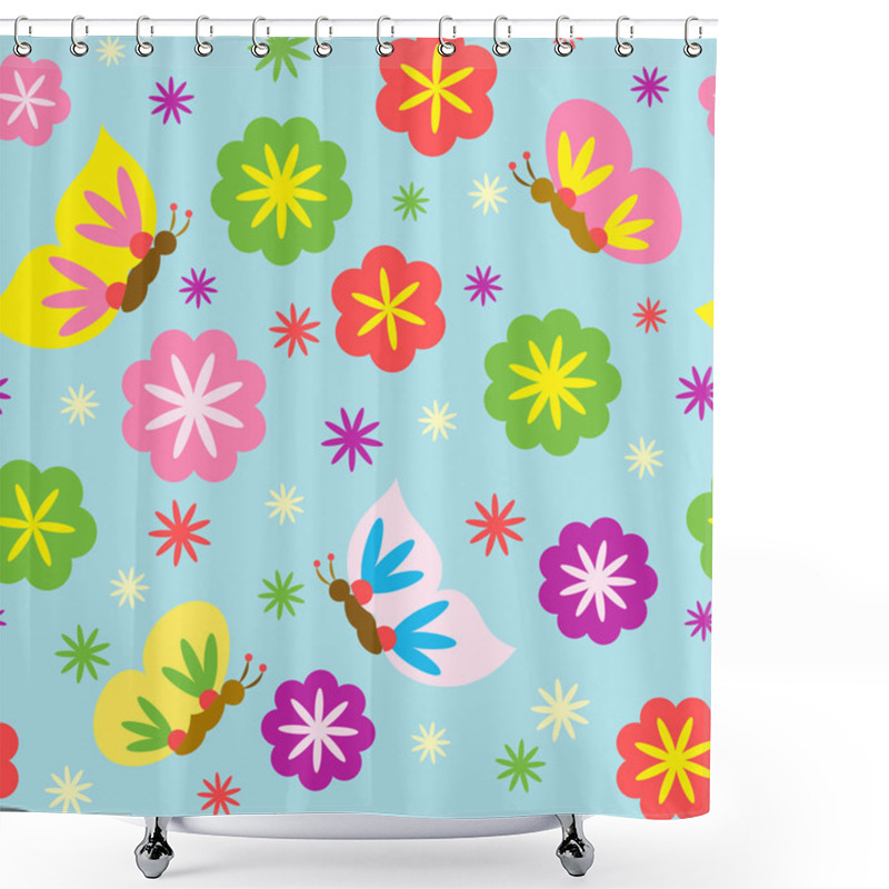 Personality  Spring Blooming Pattern Shower Curtains