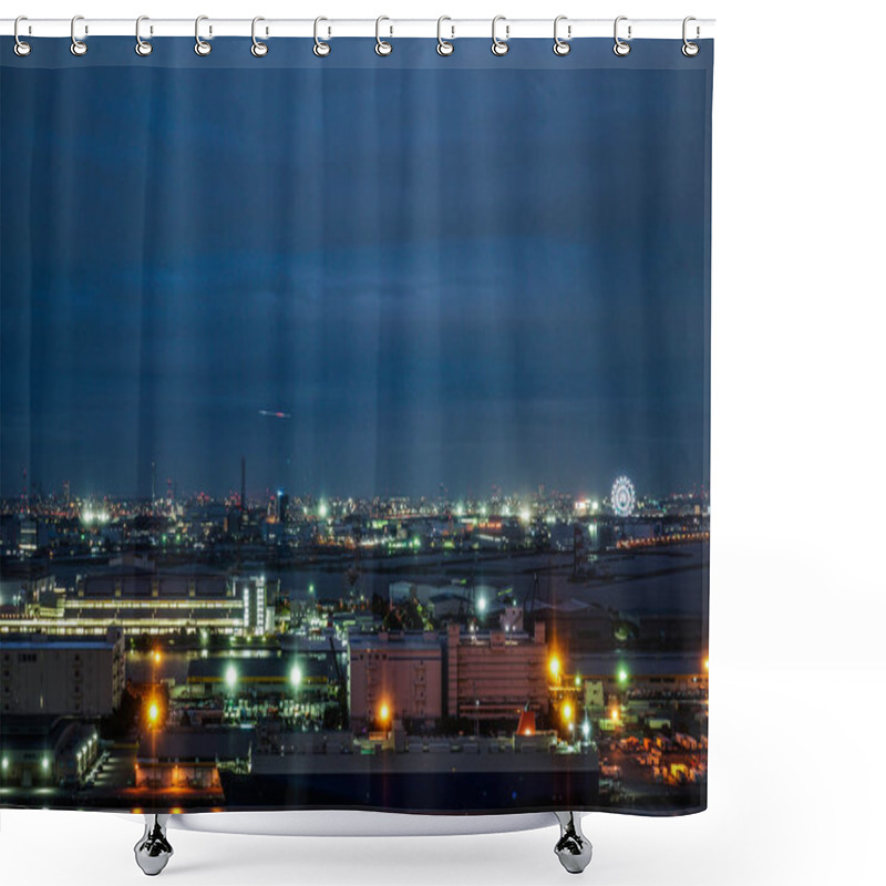 Personality  Night View Of Tokyo Seen From Odaiba, Tokyo Shower Curtains