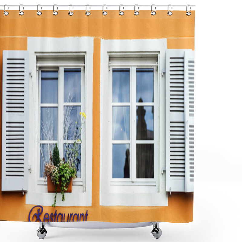 Personality  Renovated Windows In Village House Shower Curtains