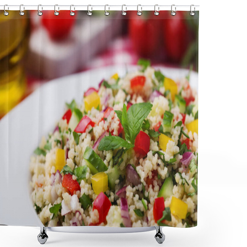 Personality  TABBOULEH Salad With Cous Cous And Vegetable.  Shower Curtains