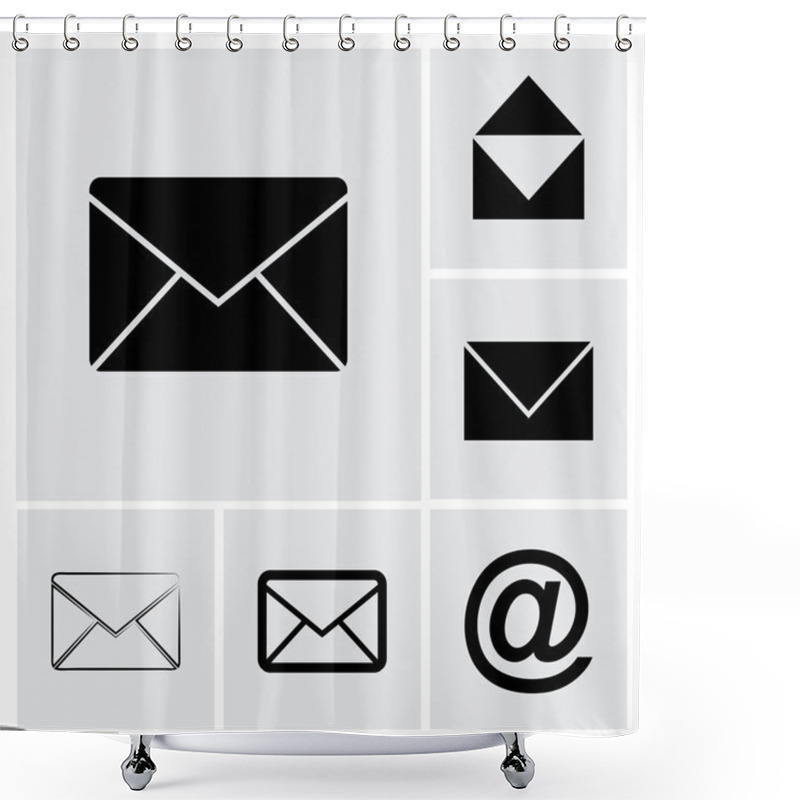 Personality  Envelope Mail Icon Set Shower Curtains