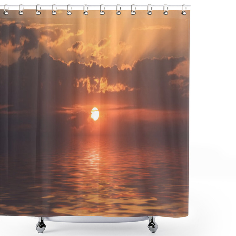 Personality  Romantic Sunset Shower Curtains