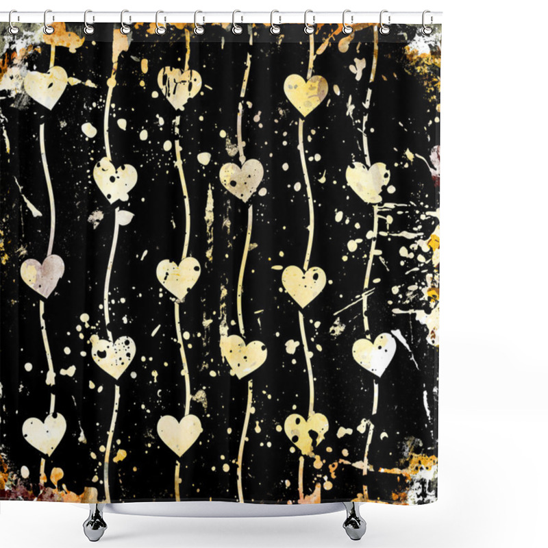 Personality  Abstract Hearts Shower Curtains